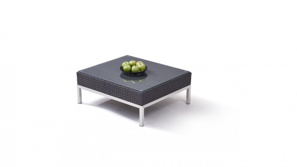 Polyrattan stainless steel silva table 85 cm - anthracite