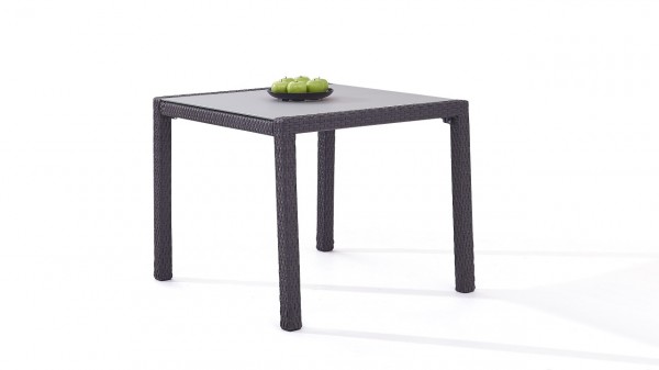 Polyrattan dining table 90 cm - anthracite