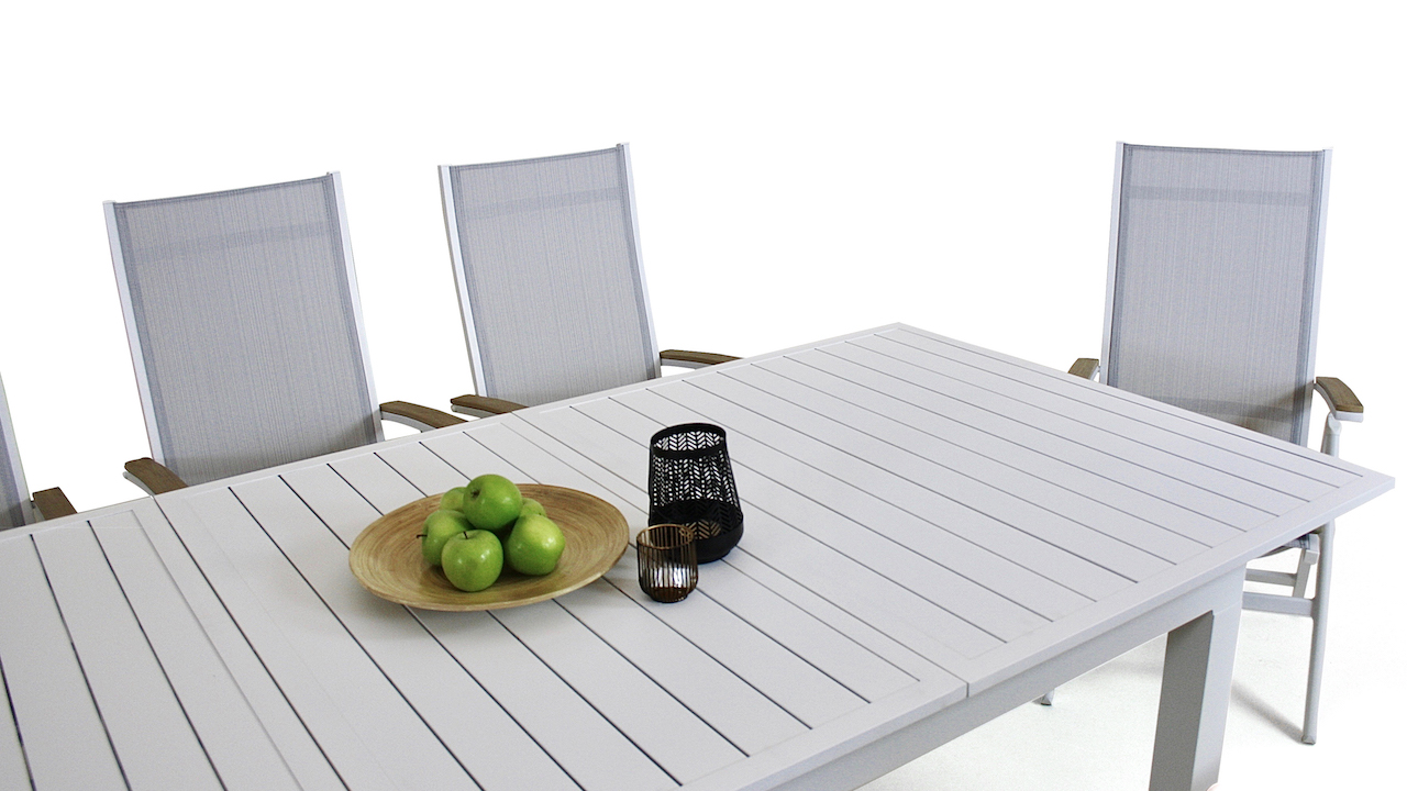 Alu Essgruppe Santos 8 180/240 cm | Living-Zone Gartenmöbel | LIVING-ZONE