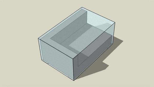 Abdeckplane Cube Abschlusssofa 140 cm