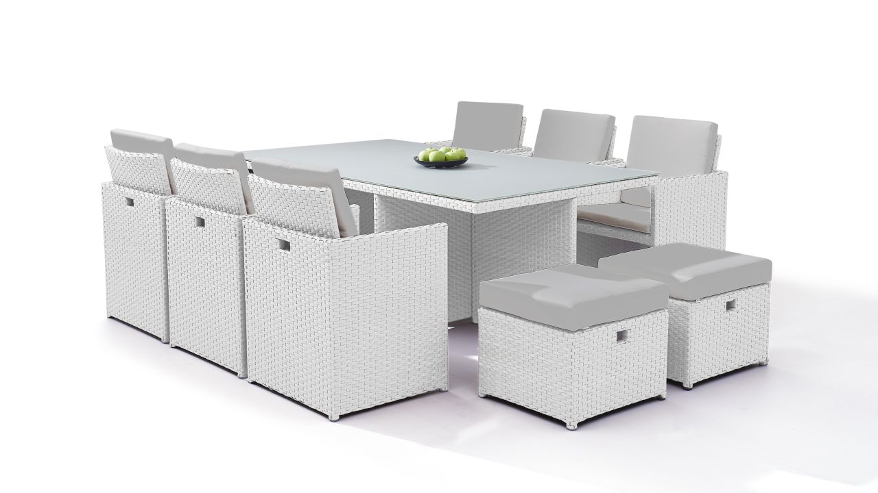 Polyrattan Essgruppe Bodiner 6 4 Satiniert Living Zone Gartenmobel Living Zone