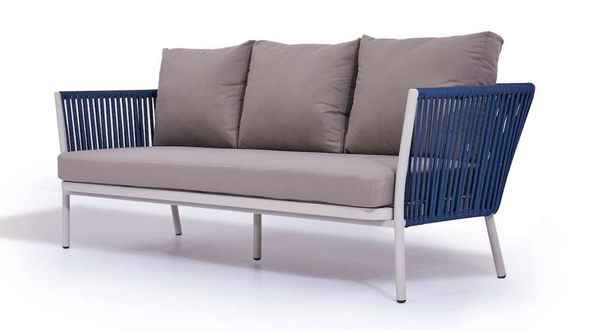 Aluminium-Sitzgruppe-Taifun-navy---Loungemoebel | LIVING-ZONE