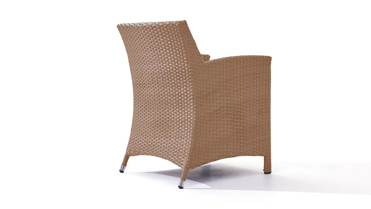 Polyrattan Stuhl Mulee, 2 Stück karamell LivingZone Exklusive