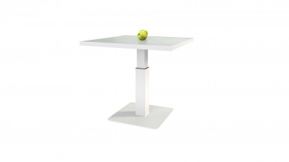 Alu Lift Esstisch/Loungetisch Dilou 80 cm - weiß