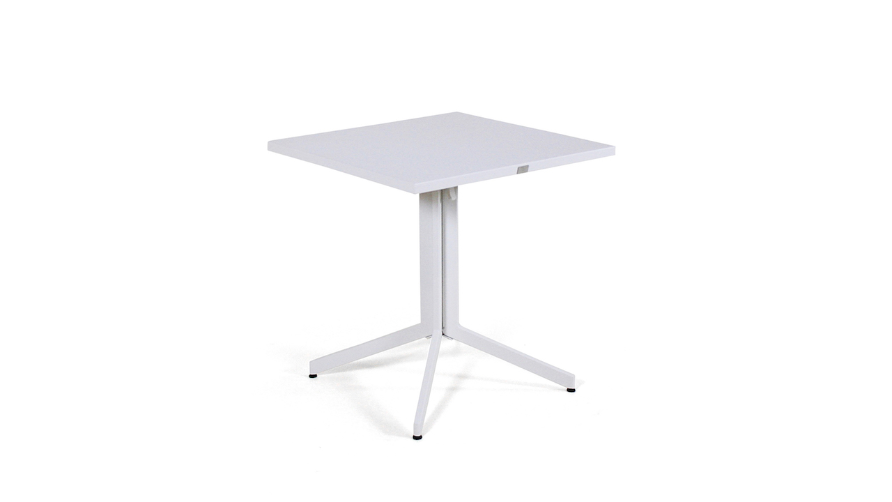 Alu Bistro Esstisch, 70 cm - weiß - Aluminium Gartenmöbel Bistro Esstisch in Weiß Alu Bistro Esstisch, 70 cm - weiß - Aluminium Gartenmöbel Bistro Esstisch in Weiß