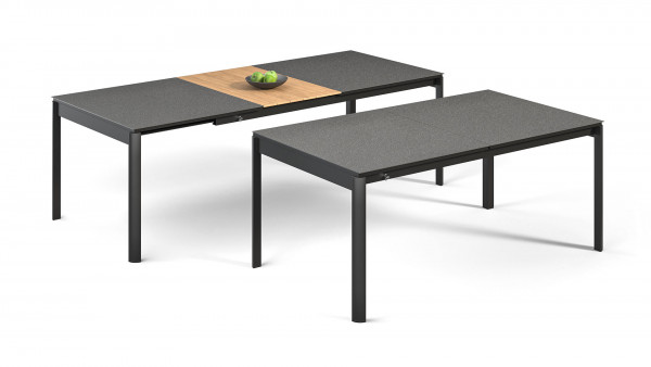 Aluminium dining table extendable 180/240 cm - white