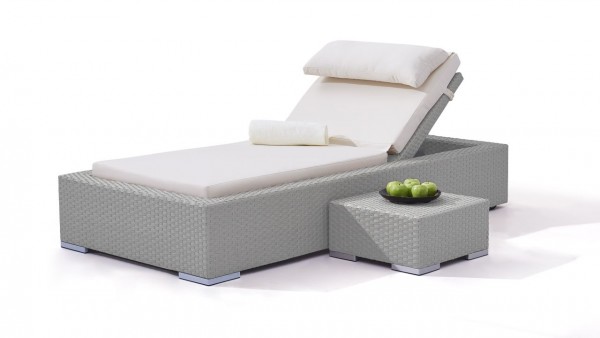 Polyrattan Liege Smoop - grau satiniert