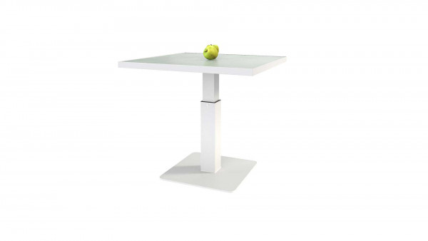 Alu Lift Esstisch/Loungetisch Dilou 80 cm - weiß