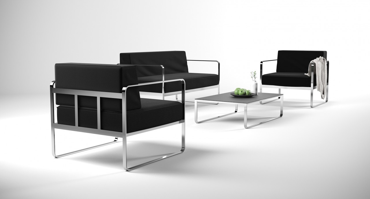 Edelstahl-Sofa-Set-Valencia-schwarz-Living-Zone-Gartenmoebel ... Edelstahl-Sofa-Set-Valencia-schwarz-Living-Zone-Gartenmoebel ...