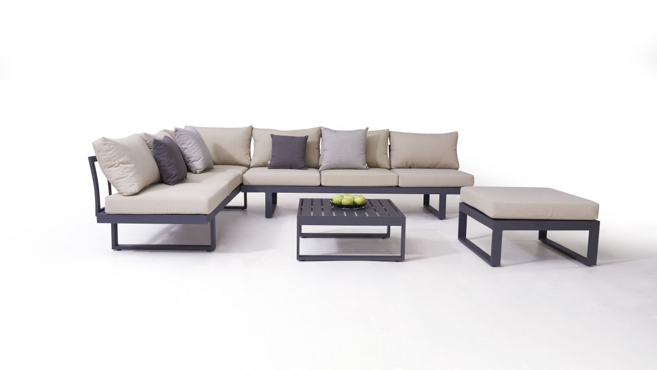 Alu Sitzgruppe Big Sami LivingZone Gartenmöbel LIVINGZONE