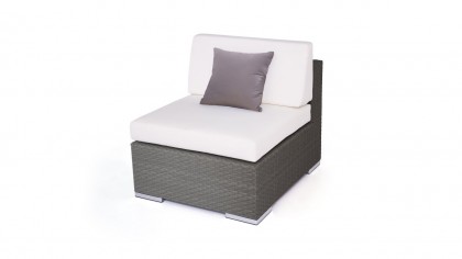 Polyrattan Cube Mittelsofa - anthrazit