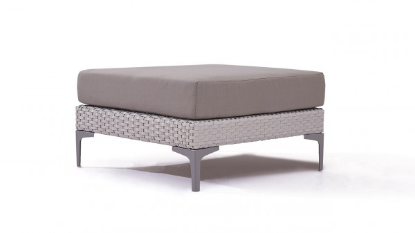 Polyrattan slim stool 77 cm - grey satin-finish