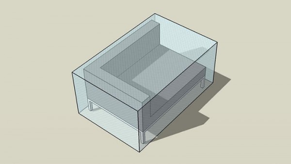 Abdeckplane Silva Ecksofa 120 cm