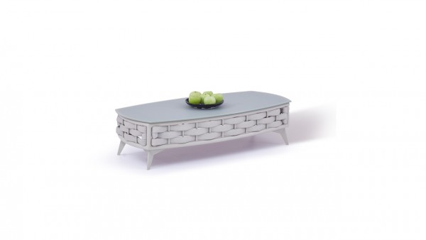 Aluminium table coco 126 cm - silk grey