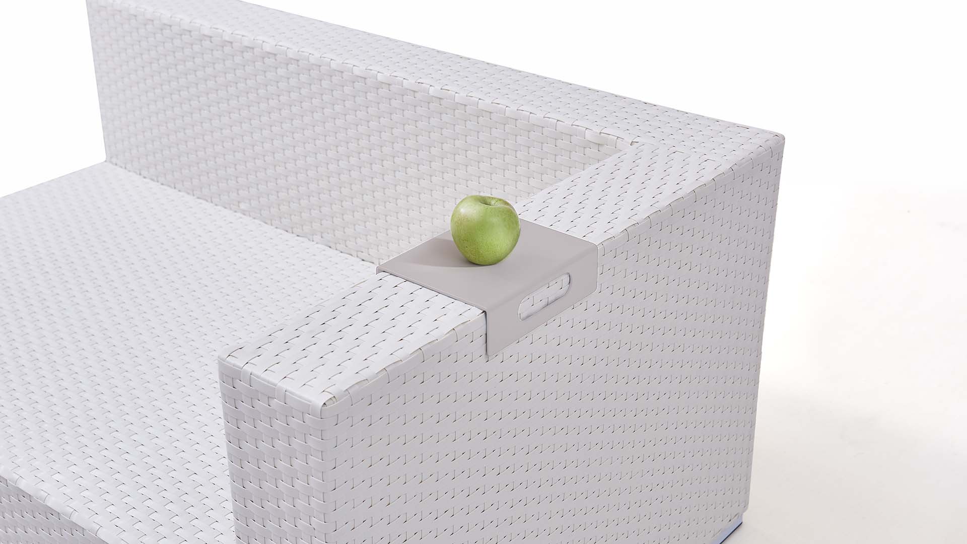 Alu Tablett Für Cube Armlehne - seidengrau, Living-Zone Exklusive  Gartenmöbel