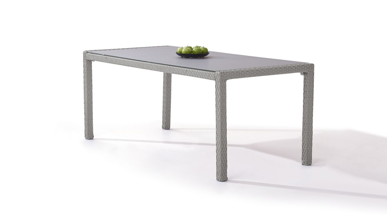 Polyrattan Esstisch 180 Cm Satiniert Living Zone Gartenmobel Living Zone