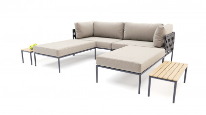 Alu Multifunktions Sofa Set Mult - anthrazit