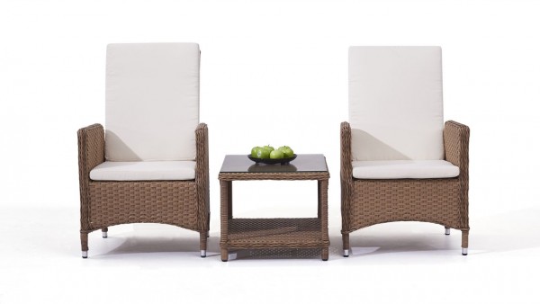 Polyrattan Stuhl Doona 2 Stuck Mit Tisch Living Zone