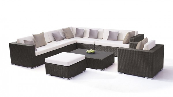 Polyrattan Sitzgruppe Big Ben - anthrazit
