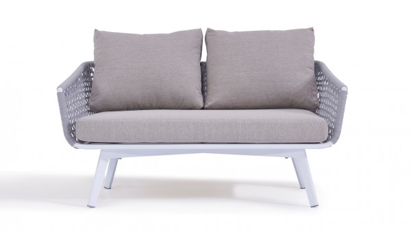 Rope sofa diva 136 cm - silk grey
