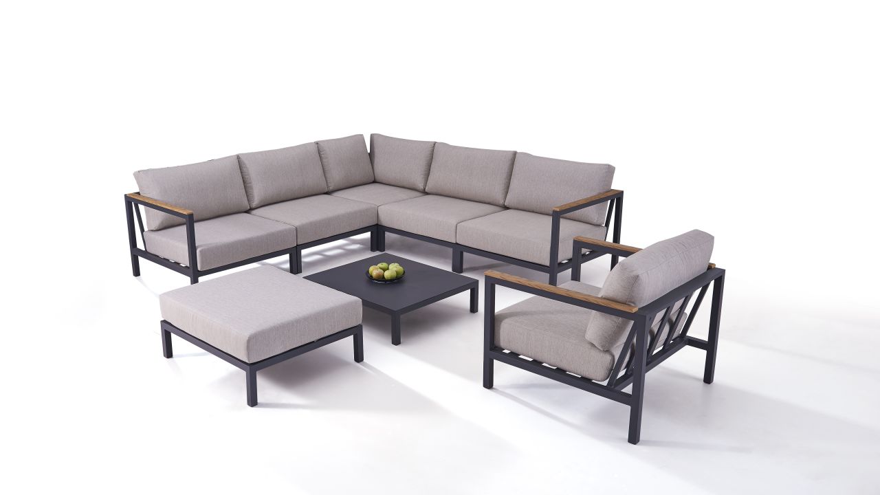 Aluminium Big Flores Anthracite Garden Furniture Lounge Living Zone