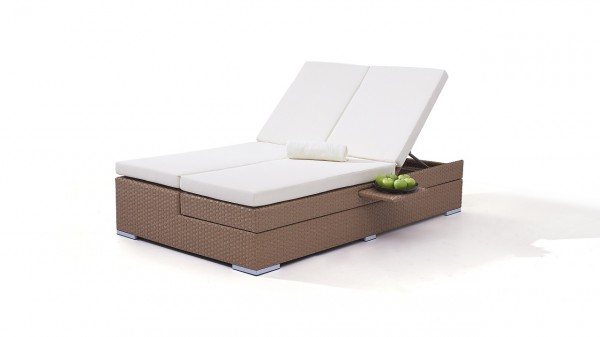transat deux places en polyrotin Flex - couleur caramel