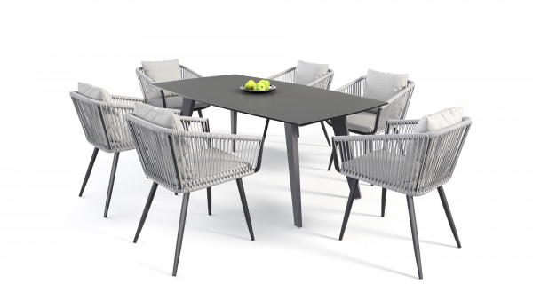 Alu Essgruppe Filan 6 - grau