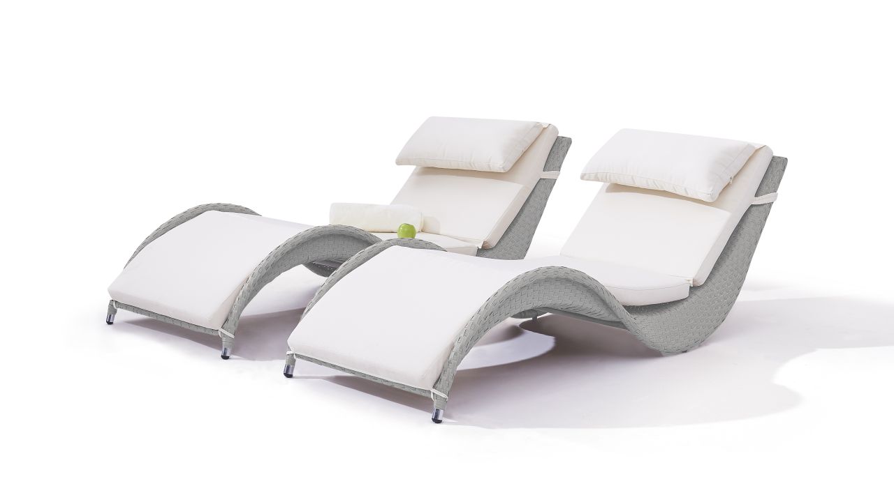 Polyrattan Liege Wave 2 Stuck Satiniert Living Zone Gartenmobel Living Zone