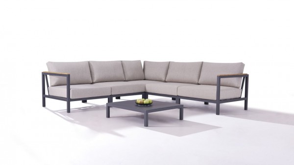 Alu Salon Flores - anthracite